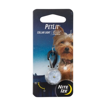 Nite Ize PetLit White Plastic Dog Collar Light PCL02-03-02JE
